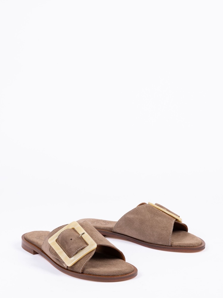 Penelope Chilvers Brown Biarritz Buckle Sandals - Image 2 of 3