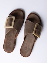 Penelope Chilvers Brown Biarritz Buckle Sandals - Image 3 of 3