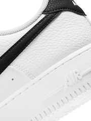Nike White/Black Air Force 1 Low Trainers - Image 6 of 8
