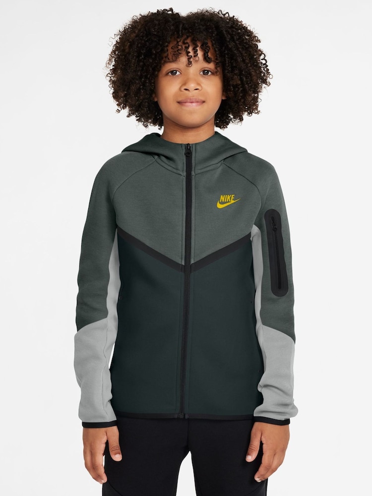 Kamufliažinė žalia - „Nike Tech Fleece“ užtraukiamas džemperis su gobtuvu - 1 paveikslėlis iš 3