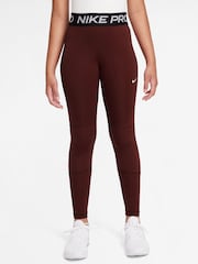 Nike Mystic Date Brown Dri-FIT High Waisted Pro Leggings - Image 1 of 3