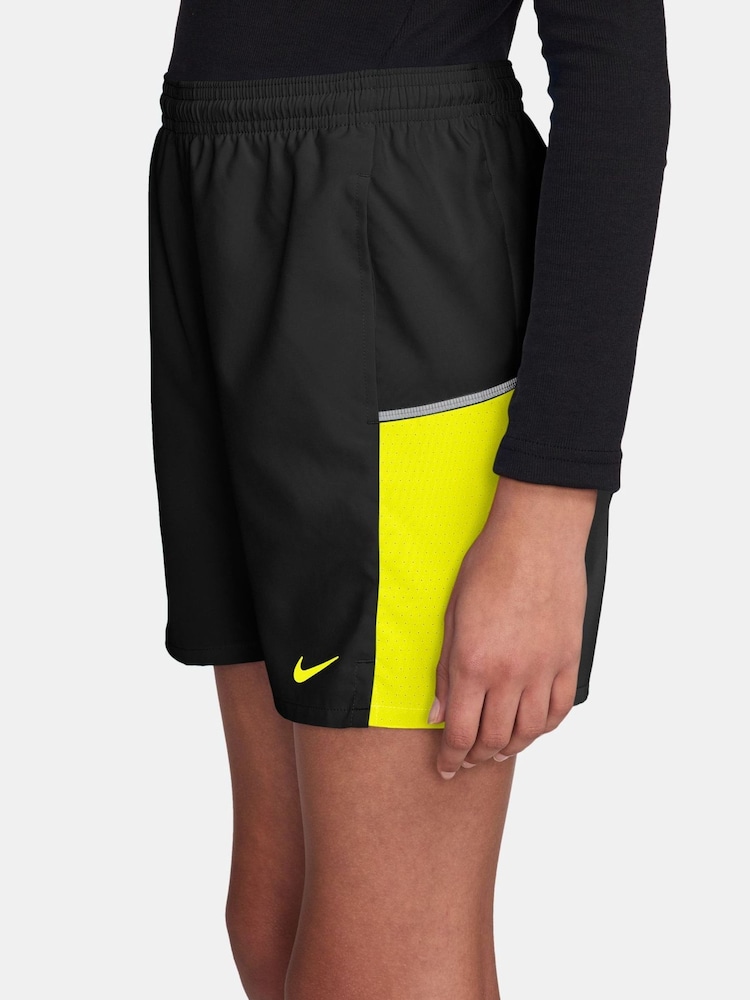 Nike Black Silver Miler Dri-FIT Training Shorts - Image 2 of 5 Nike Black Silver Miler Dri-FIT Training Shorts - Image 2 of 5
