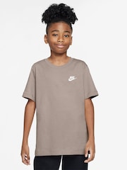 Nike Particle Grey Short Sleeve Club T-Shirt - Image 1 of 3