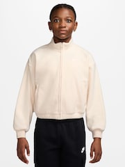 Nike Chalk White Sportswear Fleece Long-Sleeve Jacket - Image 1 of 3
