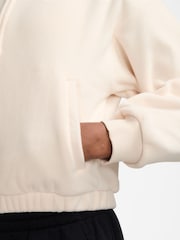 Nike Chalk White Sportswear Fleece Long-Sleeve Jacket - Image 3 of 3