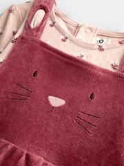Jojo Maman Bébé Pink Bunny Velour Dress Set - Image 7 of 7