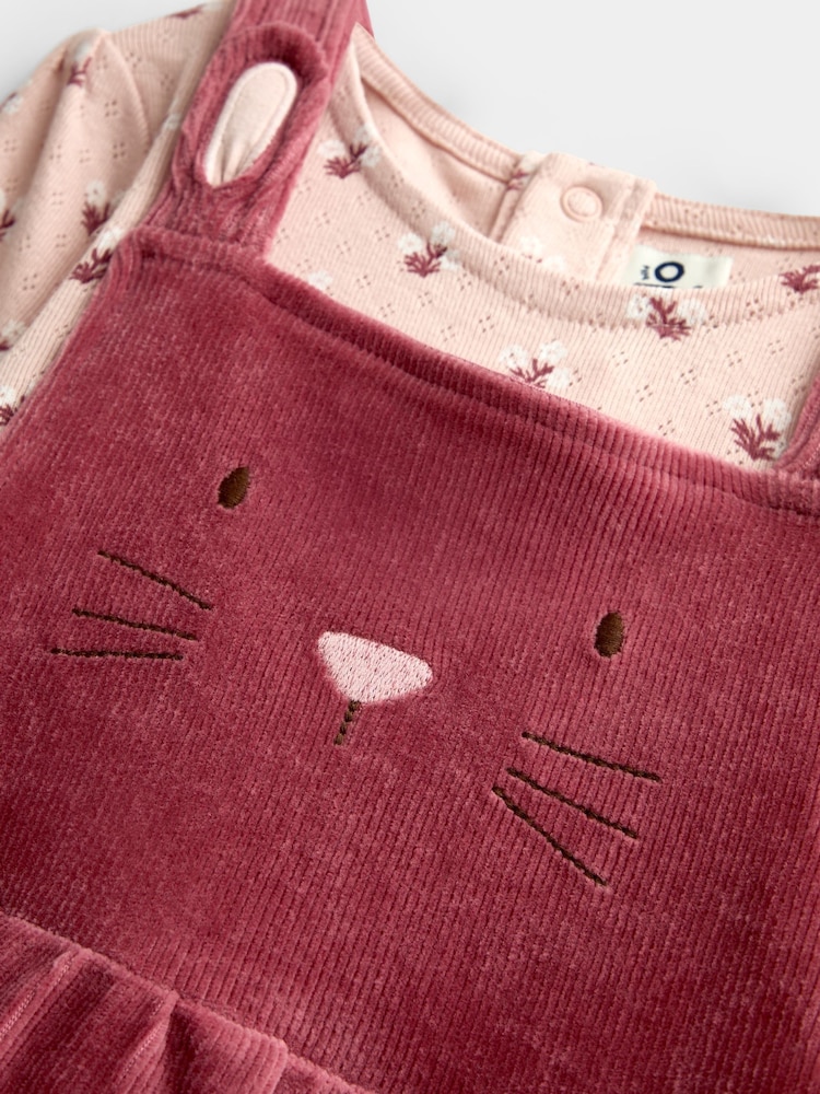 Jojo Maman Bébé Pink Bunny Velour Dress Set - Image 7 of 7 Jojo Maman Bébé Pink Bunny Velour Dress Set - Image 7 of 7
