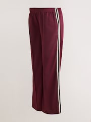 Burgundy Red Side Stripe Maternity Wide Leg Trousers - Image 6 of 10