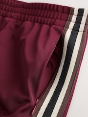 Burgundy Red Side Stripe Maternity Wide Leg Trousers - Image 9 of 10