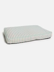 Oliver Bonas Mint Green Striped Pet Bed - Image 1 of 5