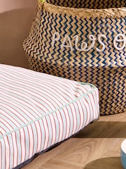 Oliver Bonas Mint Green Striped Pet Bed - Image 2 of 5