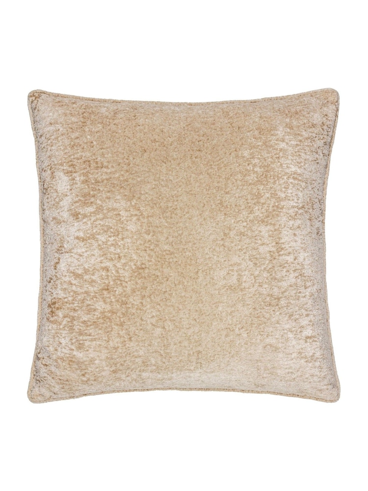 Paoletti Champagne Lustre Velvet Fibre Filled Cushion - Image 2 of 5 Paoletti Champagne Lustre Velvet Fibre Filled Cushion - Image 2 of 5