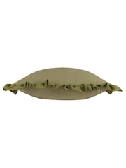 Wylder Sage/Green Effie Cotton Ruffle Feather Filled Cushion - Image 2 of 4