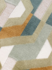 Furn Green Metro Prism Velvet Fibre Filled Cushion - Image 5 of 6