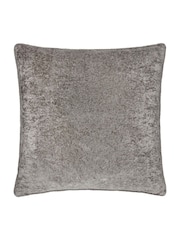 Paoletti Pewter Lustre Velvet Fibre Filled Cushion - Image 2 of 5