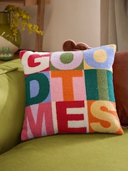 Furn Good Times Tuft Boucle Fibre Filled Cushion - Image 1 of 6