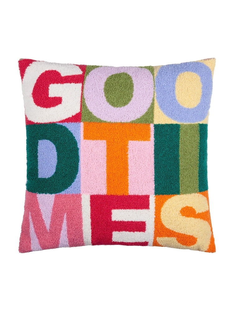 Furn Good Times Tuft Boucle Fibre Filled Cushion - Image 2 of 6