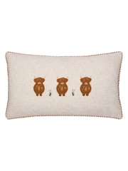 Wylder Ginger Ramble Highland Cow Tufted Feather Filled Cushion - Image 2 of 6