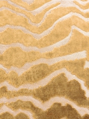 Paoletti Brass Tierra Cut Velvet Feather Filled Cushion - Image 4 of 5