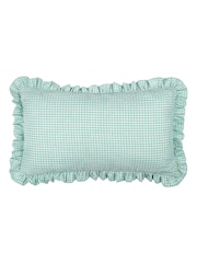 Furn Les Petite Fleurs Gingham Ruffle Feather Filled Cushion - Image 3 of 6
