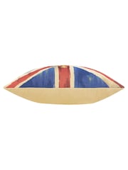 Evans Lichfield Blue Crown Union Jack Tapestry Feather Filled Cushion - Image 3 of 4