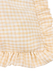 Furn Les Petite Fleurs Gingham Ruffle Feather Filled Cushion - Image 6 of 6