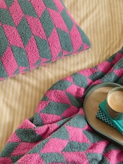 Furn Retro Pink Olsen Geometric Fibre Filled Cushion - Image 5 of 5