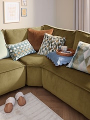 Furn Metro Harlequin Velvet Feather Filled Cushion - Image 5 of 5