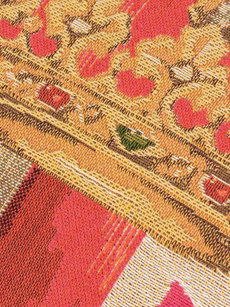 Evans Lichfield Pink Crown Union Jack Tapestry Feather Filled Cushion - Image 4 of 4