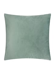 Furn Green Metro Blocks Velvet Jacquard Feather Filled Cushion - Image 3 of 6