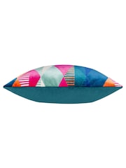 Furn Metro Harlequin Velvet Feather Filled Cushion - Image 4 of 6