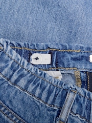 ONLY KIDS Blue Elasticed Waist Wide Fit Bermuda Denim Shorts - Image 6 of 6