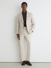 Atelier Wool Long-Sleeve Slim-Fit Brown Shirt - Image 3 of 8