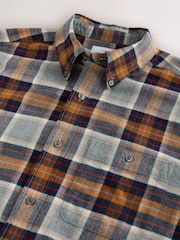 Orange/Grey Long Sleeve Brushed Tartan Check Shirt - Image 8 of 8
