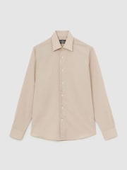Atelier Stone Wool Long-Sleeve Slim-Fit Shirt - Image 2 of 7