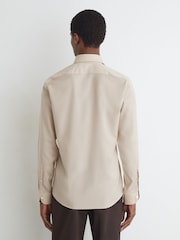 Atelier Stone Wool Long-Sleeve Slim-Fit Shirt - Image 6 of 7