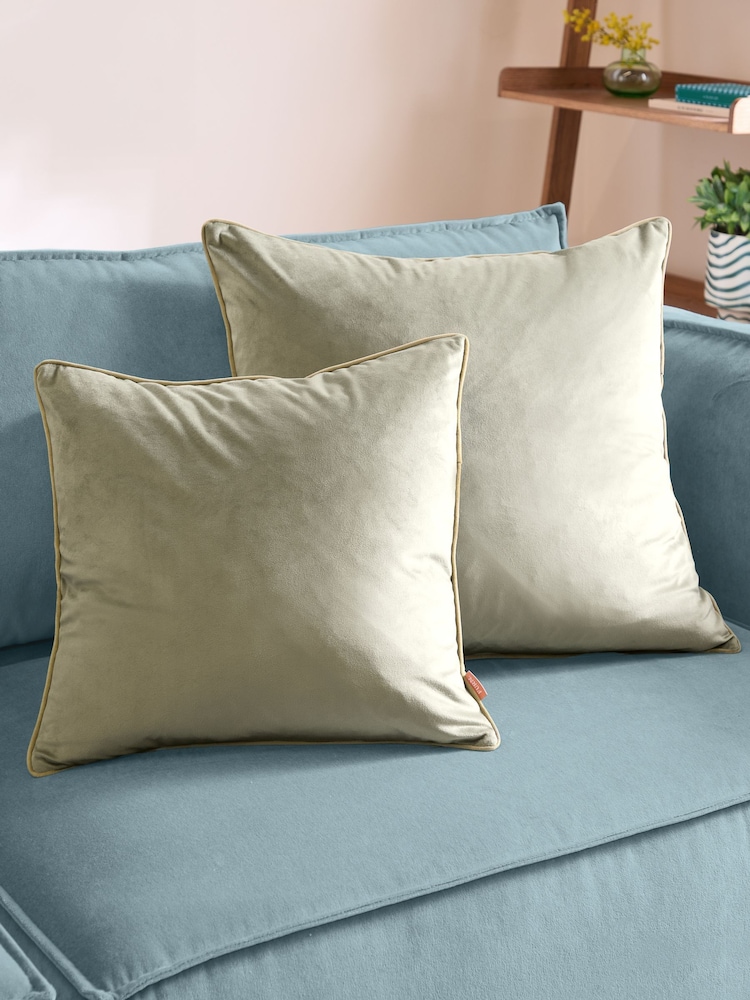Furn Meridian Velvet Fibre Filled Cushion - Image 4 of 4 Furn Meridian Velvet Fibre Filled Cushion - Image 4 of 4