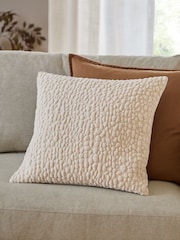 Yard Natural Pebble Textured Chenille Feather Filled Cushion - Image 1 of 6