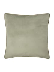 Furn Green or Sage Meridian Velvet Feather Filled Cushion - Image 2 of 4