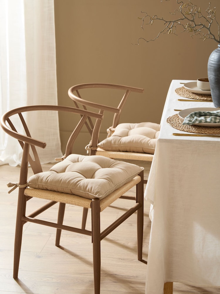 Yard 2 Pack Linen Slub Cotton Cushions - Image 1 of 5