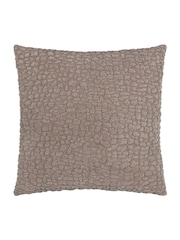 Yard Slate Pebble Textured Chenille Fibre Filled Cushion - Image 2 of 6
