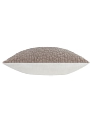 Yard Slate Pebble Textured Chenille Fibre Filled Cushion - Image 4 of 6