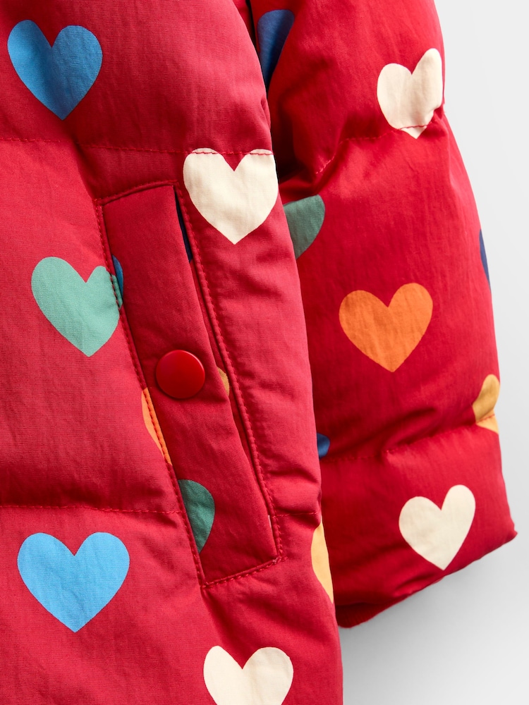 JoJo Maman Bébé Red Heart Waterproof Snowsuit All-in-One - Image 6 of 6