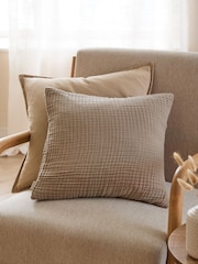 Yard Mole Lark Muslin Cotton Fibre Filled Cushion - Image 1 of 5