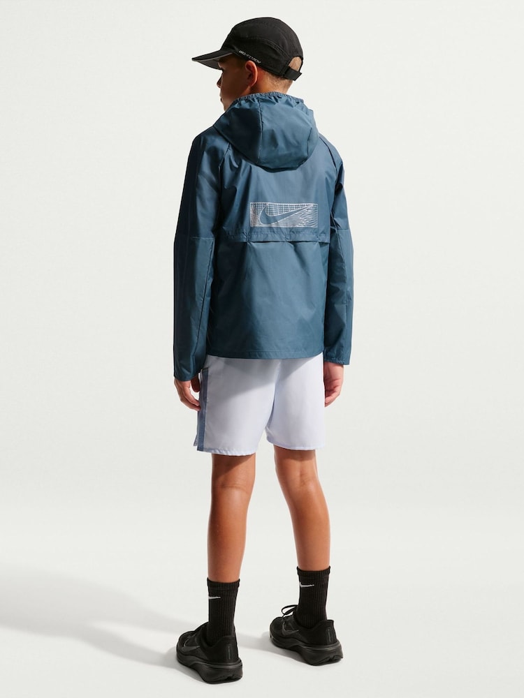 Nike Slate Blue Miler Therma-FIT Water-Repellent Winterized Jacket - Image 2 of 5 Nike Slate Blue Miler Therma-FIT Water-Repellent Winterized Jacket - Image 2 of 5