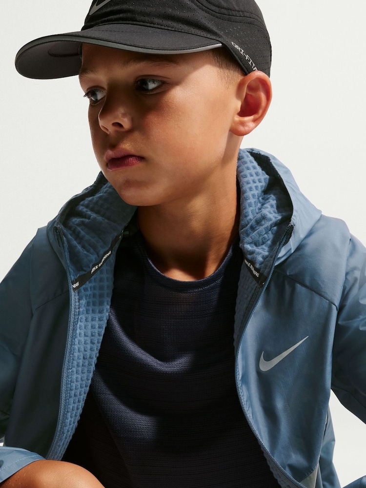 Nike Slate Blue Miler Therma-FIT Water-Repellent Winterized Jacket - Image 5 of 5 Nike Slate Blue Miler Therma-FIT Water-Repellent Winterized Jacket - Image 5 of 5