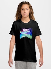 Nike Black Aurora Borialis Graphic T-Shirt - Image 1 of 3