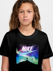 Nike Black Aurora Borialis Graphic T-Shirt - Image 3 of 3