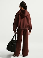 Mystic Date marron - Sweat-shirt à capuche zippé en polaire Nike Studio - Image 4 de 4