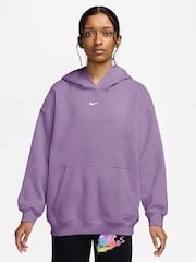 Nike Violet Purple Studio Fleece Oversized Overhead Hoodie - Image 1 of 3